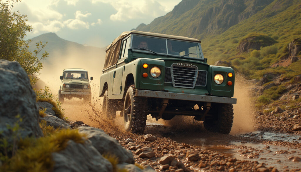 découvrez le face-à-face épique entre land rover et toyota, deux géants des véhicules tout-terrain. analysez les performances, la robustesse et les caractéristiques de chaque marque pour choisir le 4x4 qui répondra à toutes vos aventures hors route.