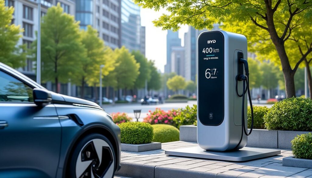 découvrez comment byd révolutionne la mobilité électrique en europe grâce à ses bornes de recharge ultra-rapides, permettant de recharger 400 km d'autonomie en seulement 5 minutes. une avancée majeure pour les véhicules électriques et l'avenir des transports.